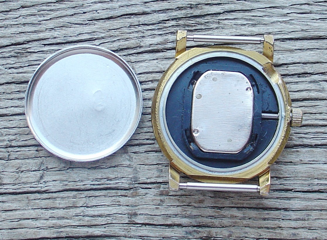 Vintage Dress watch Luch (Russia USSR) mens watch . BLACK DIAL.