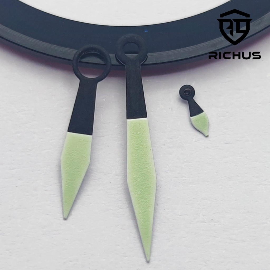 39mm Watch Dial With Hand Green Luminous Fit ETA6497 ST3600 Movement Accessories