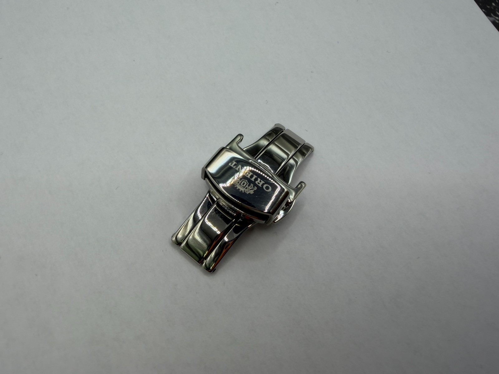 For ORIENT Watch Deployment Butterfly Clasp Buckle Leather Rubber Strap Band