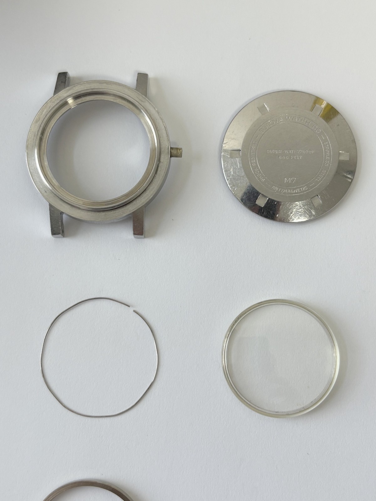 Bulova M7 666 Snorkel J K Diver Case Dial Crown Crystal Bakelite Bezel Parts