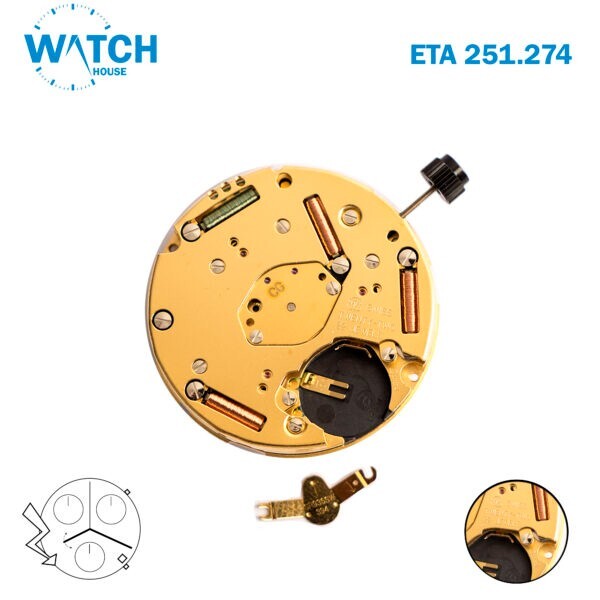 ETA 251.274 SWISS🇨🇭 MADE MOVEMENT, REPLACES 251.272 Quartz NEW!