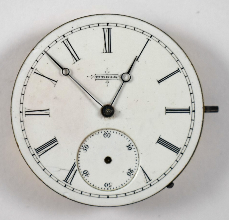 Vintage Elgin Grade 66 8s 15J Hunting Pocket Watch Movement lot.ws