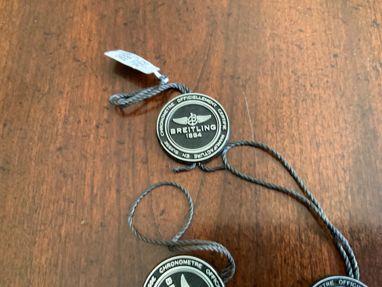 BREITLING Swiss Watch Officially Certified Chronometer Hang Tag ONLY ONE.