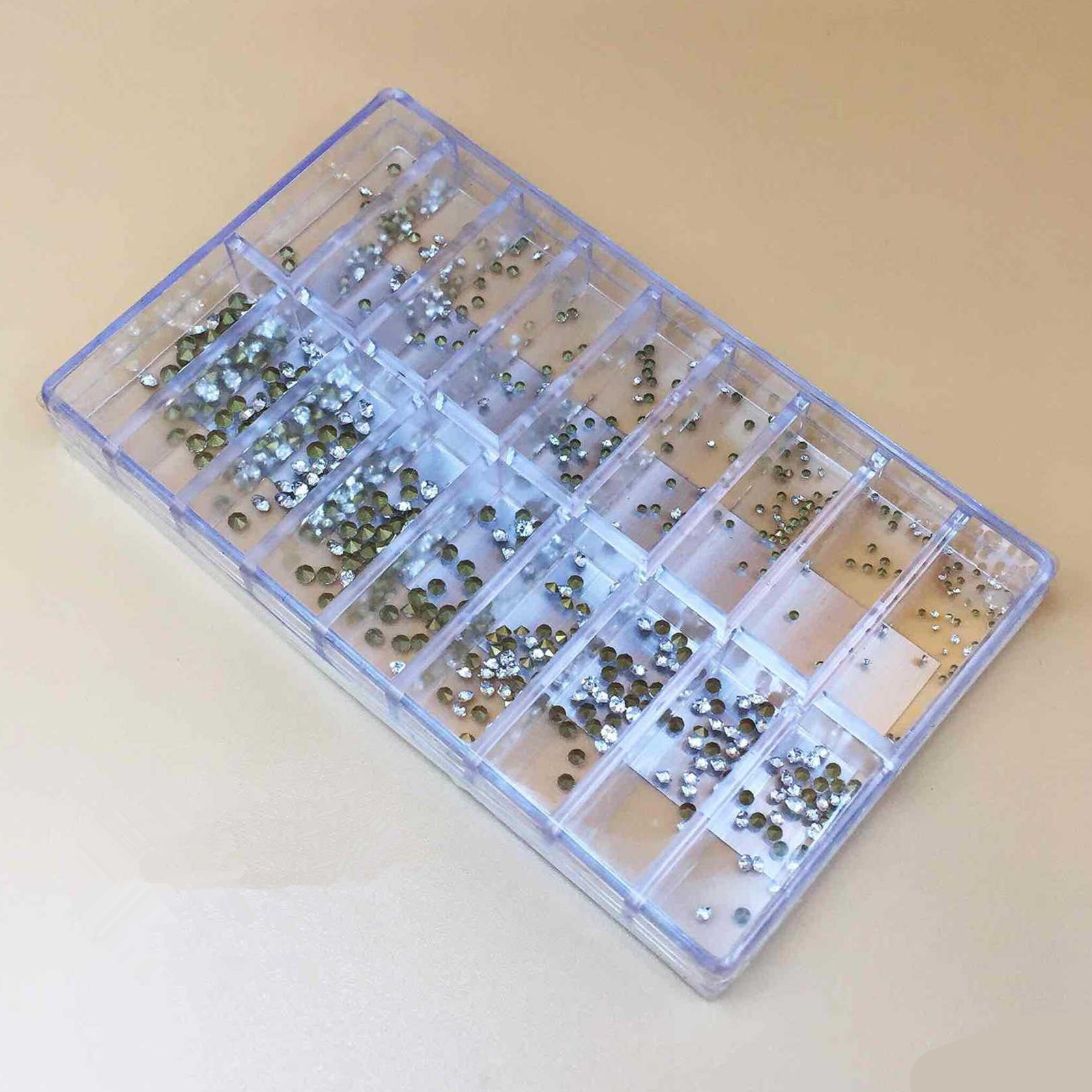 540Pcs Watch Rhinestone Replacement Acrylic 18 Sizes Watch Repair Tools