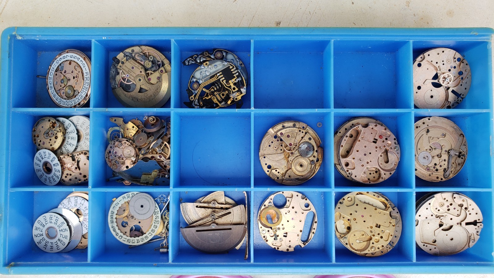 Huge Lot Of Omega Watch Movements & Dials & Parts
