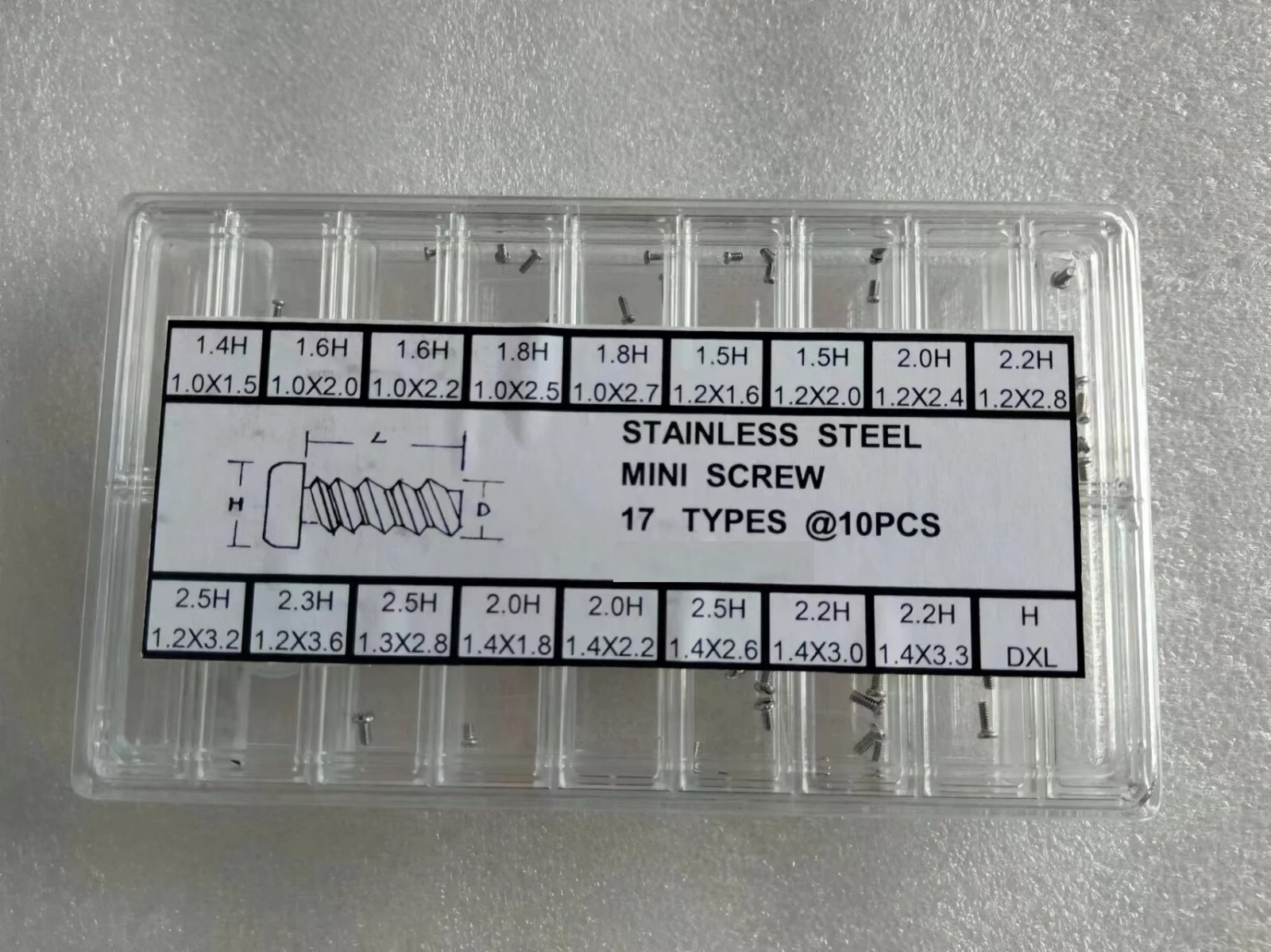 Watch Back Case Screw Assortment Steel Head Countersunk Screws Watches Parts