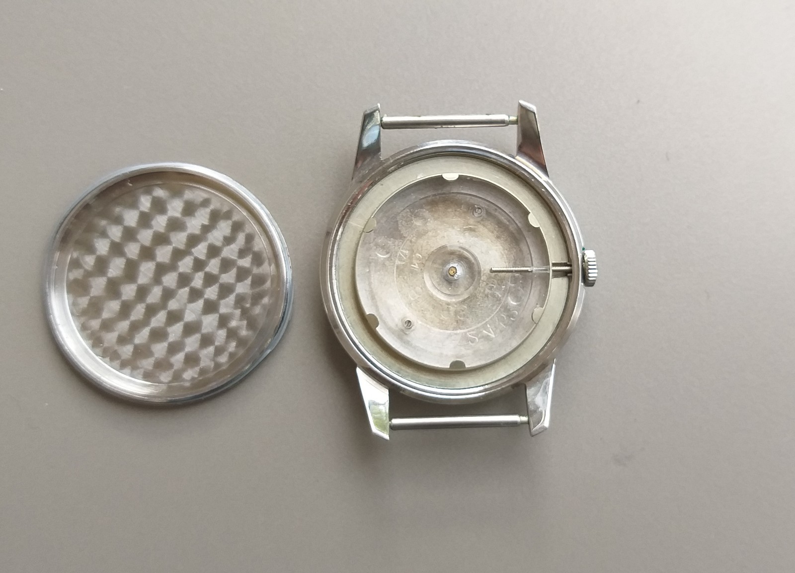 NOS 1970’s Project Watch 35mm Steel Case + Dial & Hands for ETA 2452 or ETA 2391
