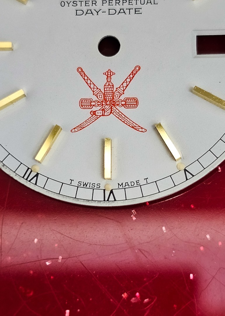 Rolex Oman Day-Date Dial Fits Ref. Cal. Sapphire Glass 3055-3155