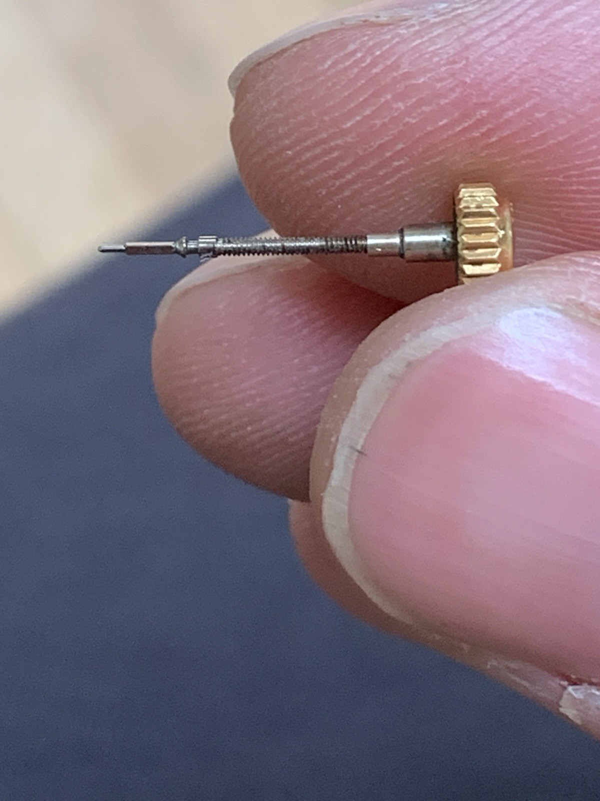 18k Gold Tudor Oyster Princess Date 5.23mm Watch Crown, Stem and Tube