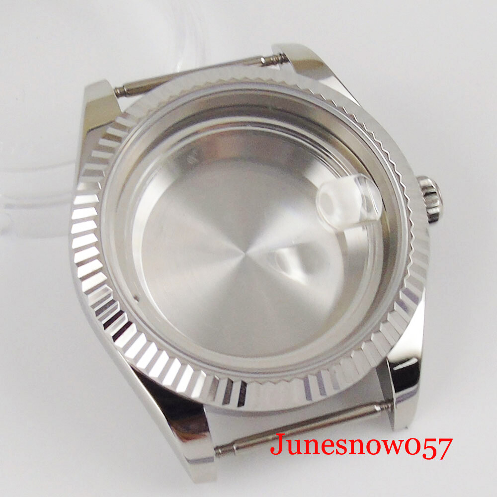 Polished Two Tone Gold Wristwatch Case for ETA2836 MIYOTA 8215 Sapphire Glass