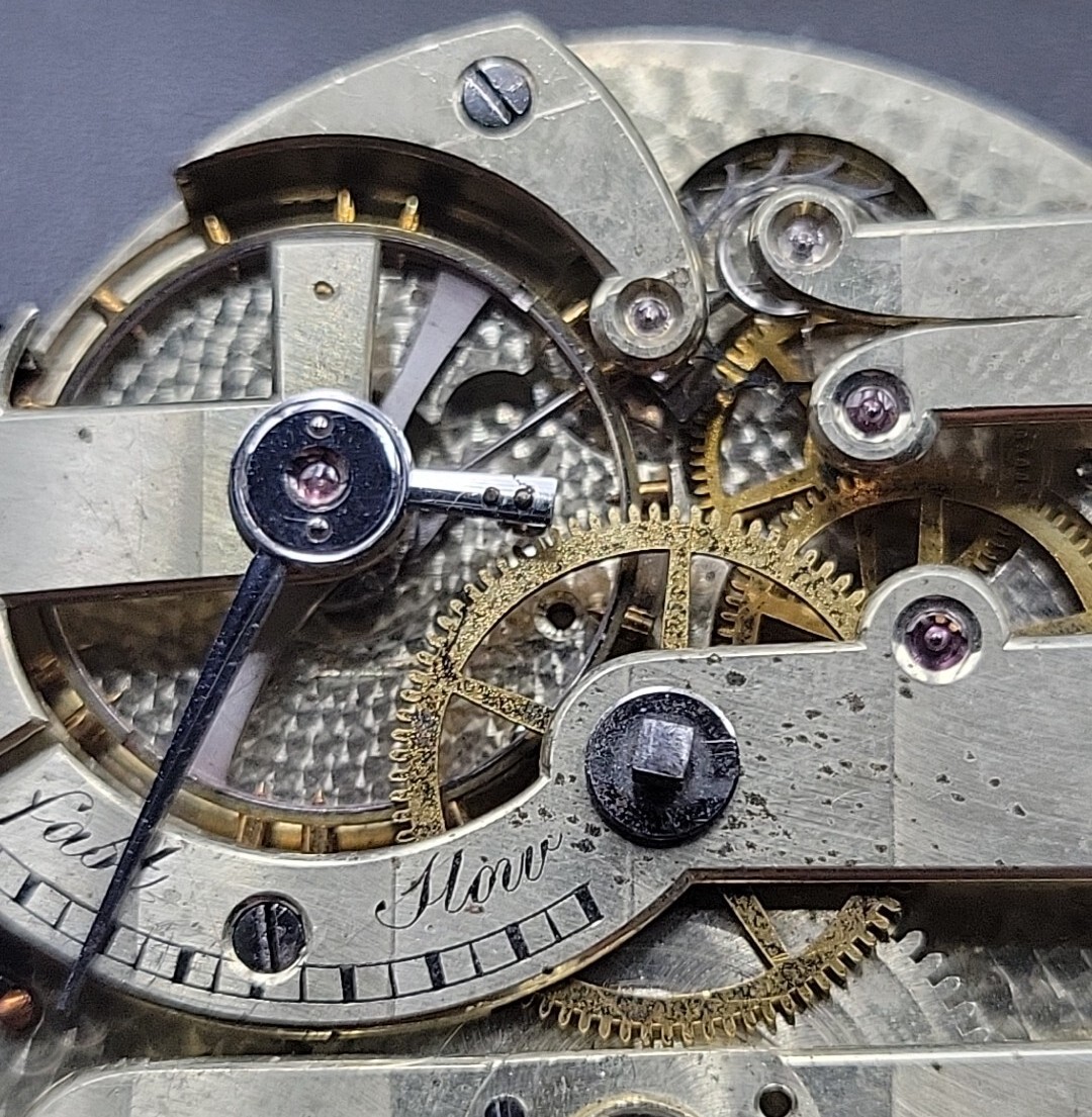Antique Jules Huguenin High Grade Pocket Watch Movement For Repairs 43mm