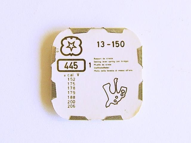 Venus 150, 175 Valjoux 7730 watch setting lever spring part 445. New old stock