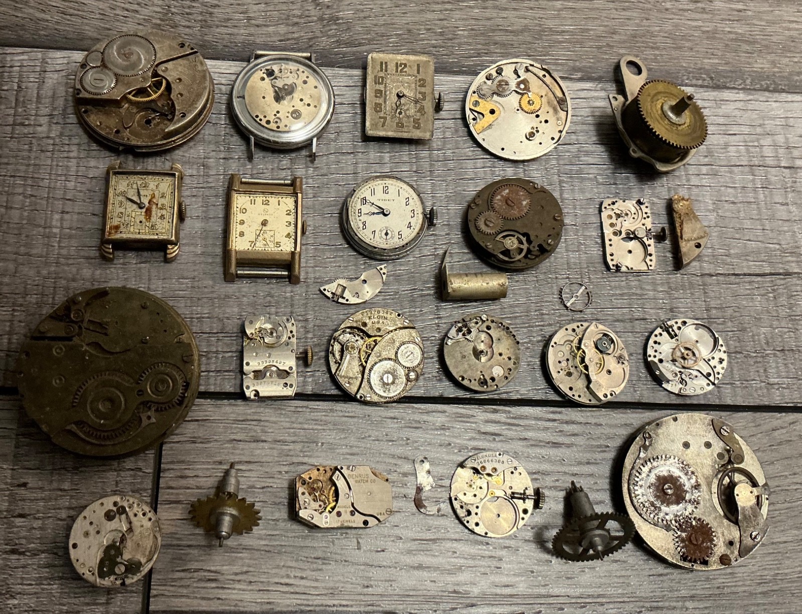 Mechanical Watch Movements Lot for Parts – Various Makers – Elgin