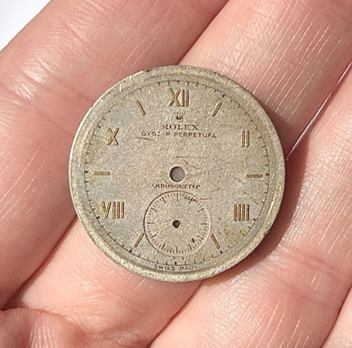 A Vintage Rolex Oyster Perpetual “Bubble Back”Wristwatch Dial, Circa 1940/50’s