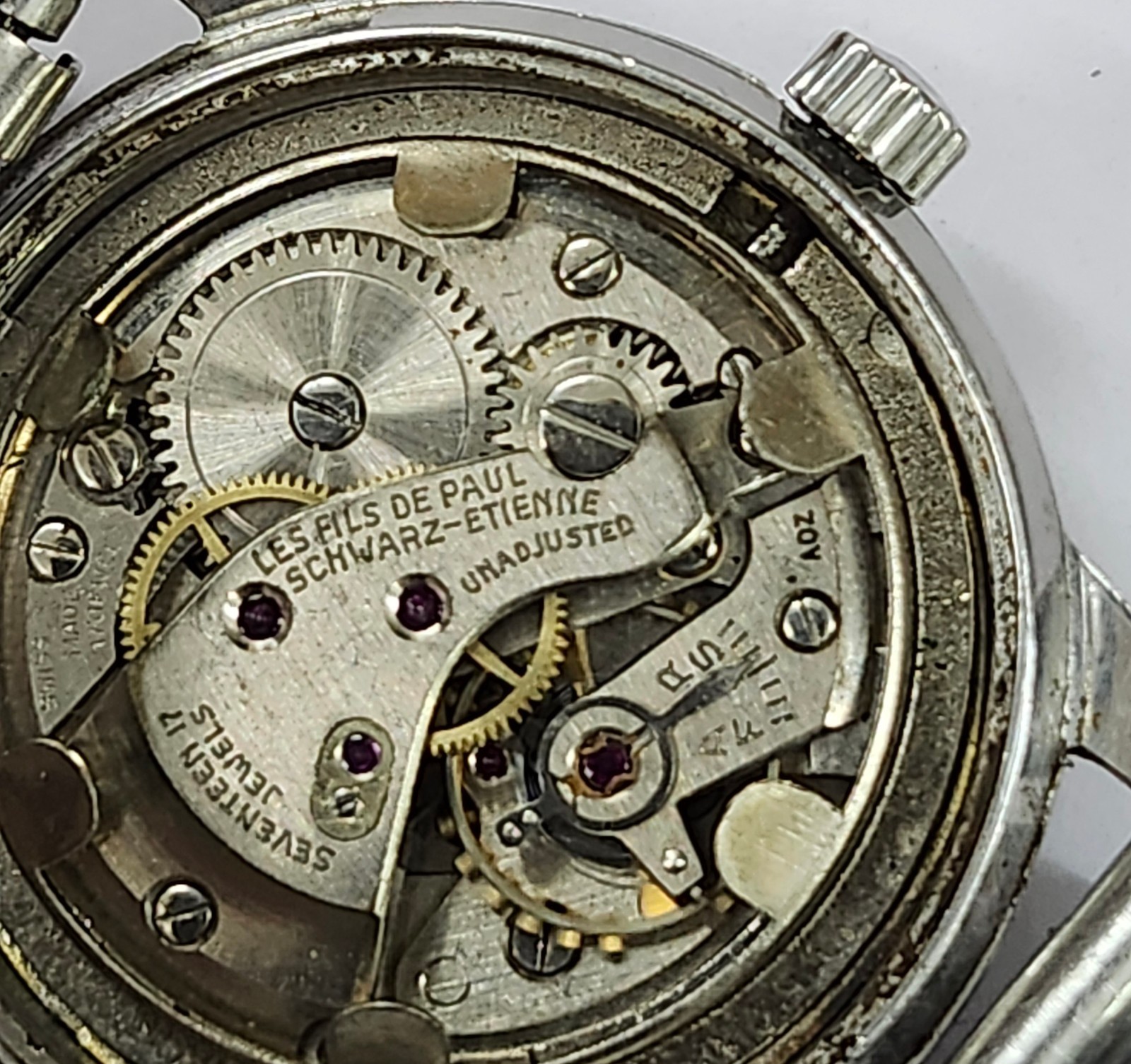 Swiss Atlantis Watch 17 Jewels Mechanical Schwarz-Etienne AOZ Movement Running