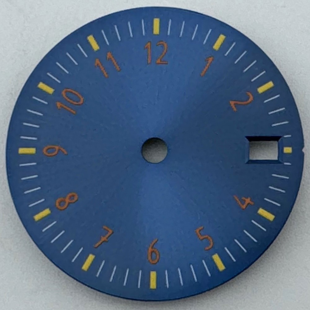 29mm Sterile Dial Fit NH35 Movement 3/3.8 O’clock Crown Green Black Blue White