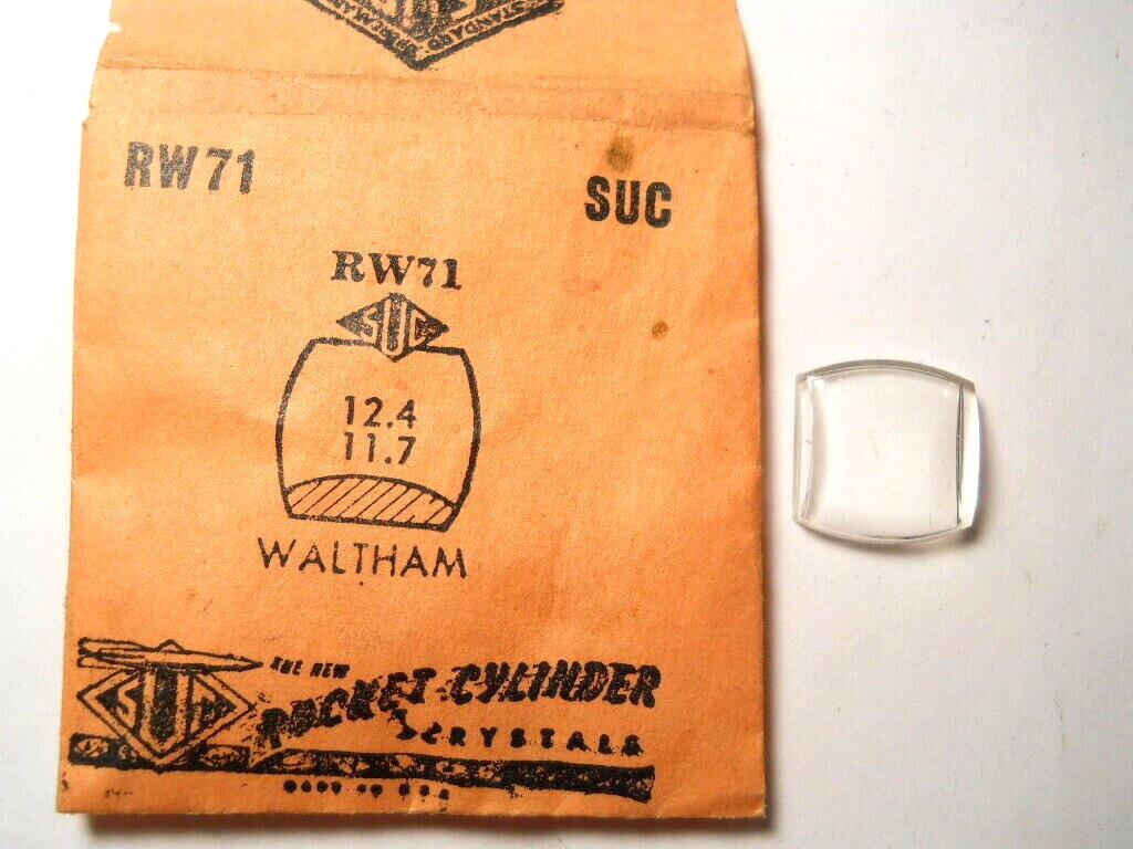 SUC RW71 Watch Crystal For Waltham Tamara – 12.4 x 11.7 mm – Replacement Repair
