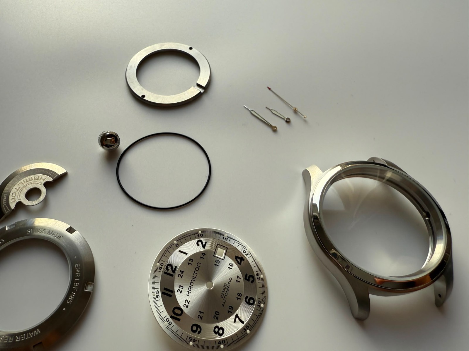 Hamilton Khaki Field 42mm Case Kit ETA 2824 PT50 SW2x Complete Set (Silver dial)