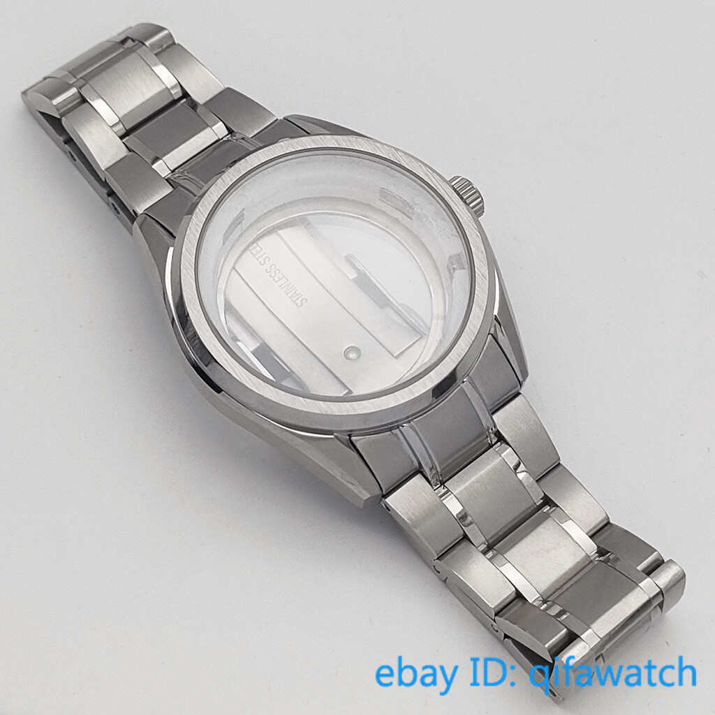 40mm NH35 case silver watch case sapphire glass Fit NH34 NH35 NH36 movement
