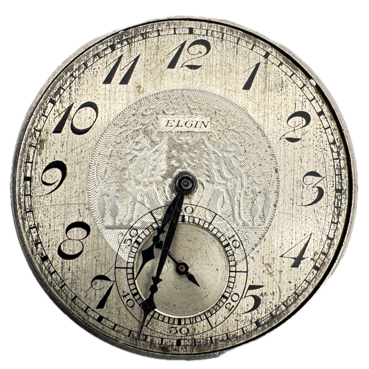 Antique 12s 1926 Elgin 17 Jewel Mechanical Pocket Watch Movement 345 USA