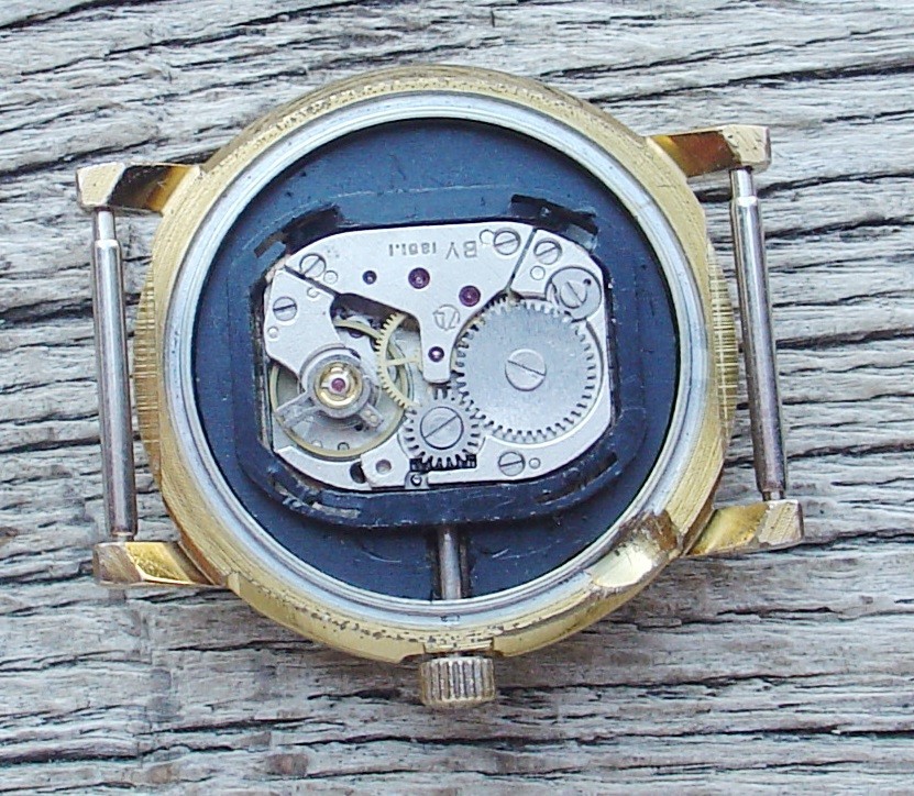 Vintage Dress watch Luch (Russia USSR) mens watch . BLACK DIAL.