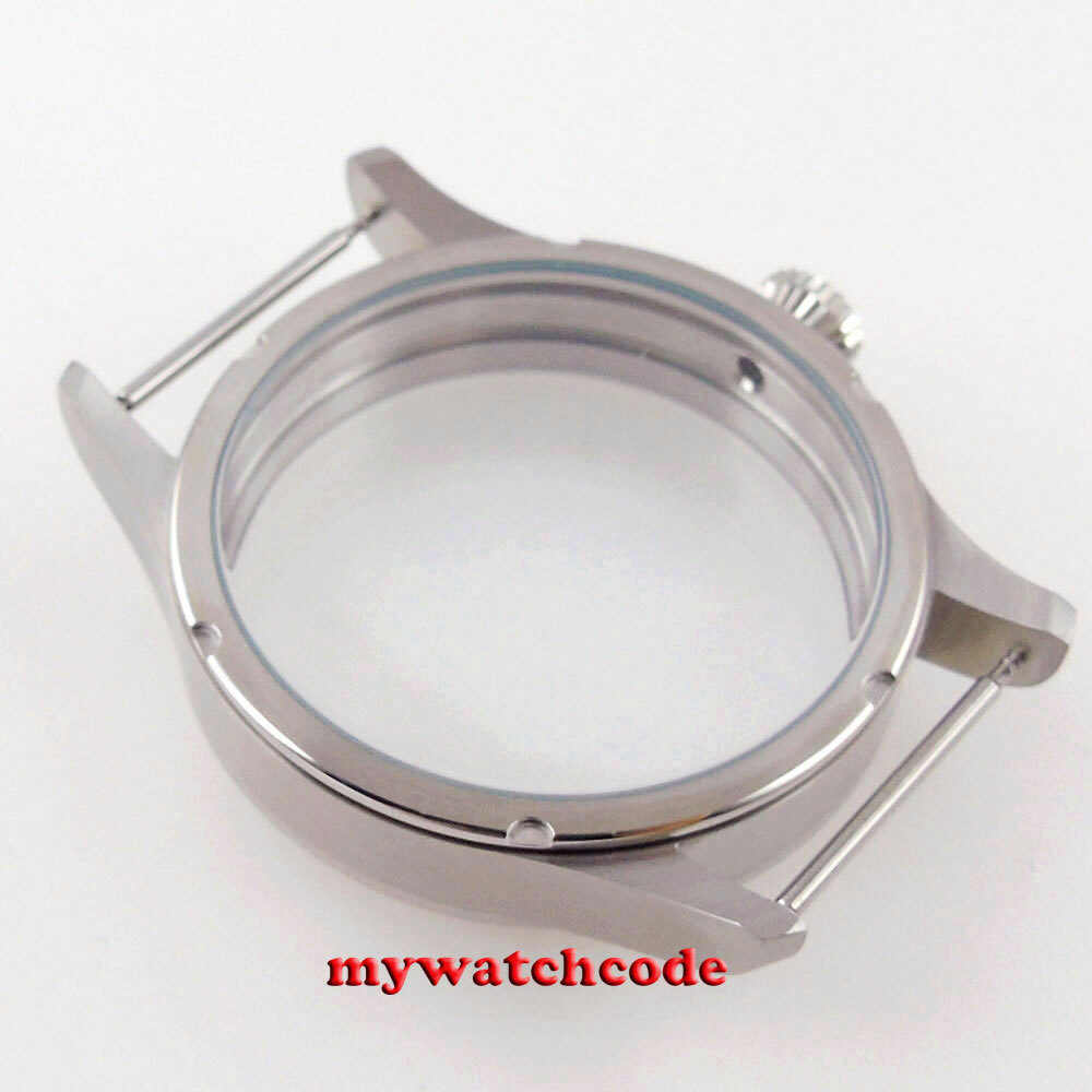 brushed 42mm sapphire glass 316L steel PVD Watch Case fit ETA 6497 6498 ST3600