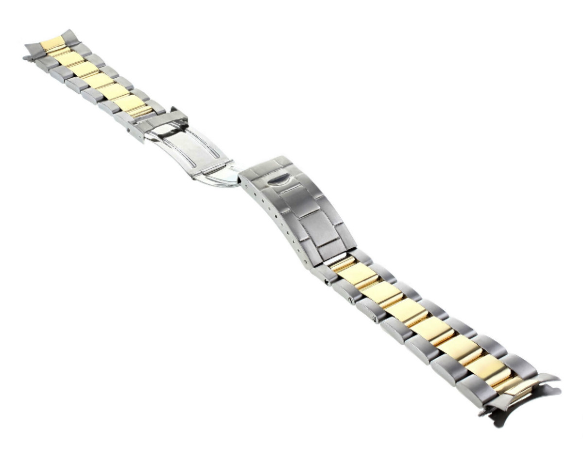 20MM 18K/SS OYSTER WATCH BAND STRAP FOR ROLEX SUBMARINER, 16013, 16203, 16233