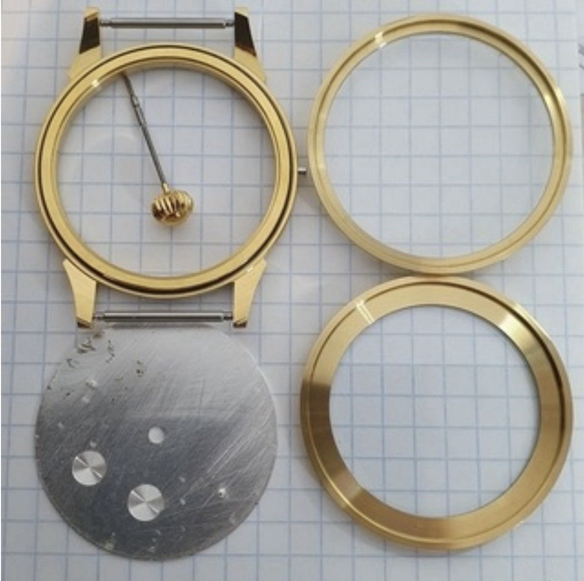 Molnija Marriage Watch Parts Set – Case Dial Hands – No Movement – Aftermarket