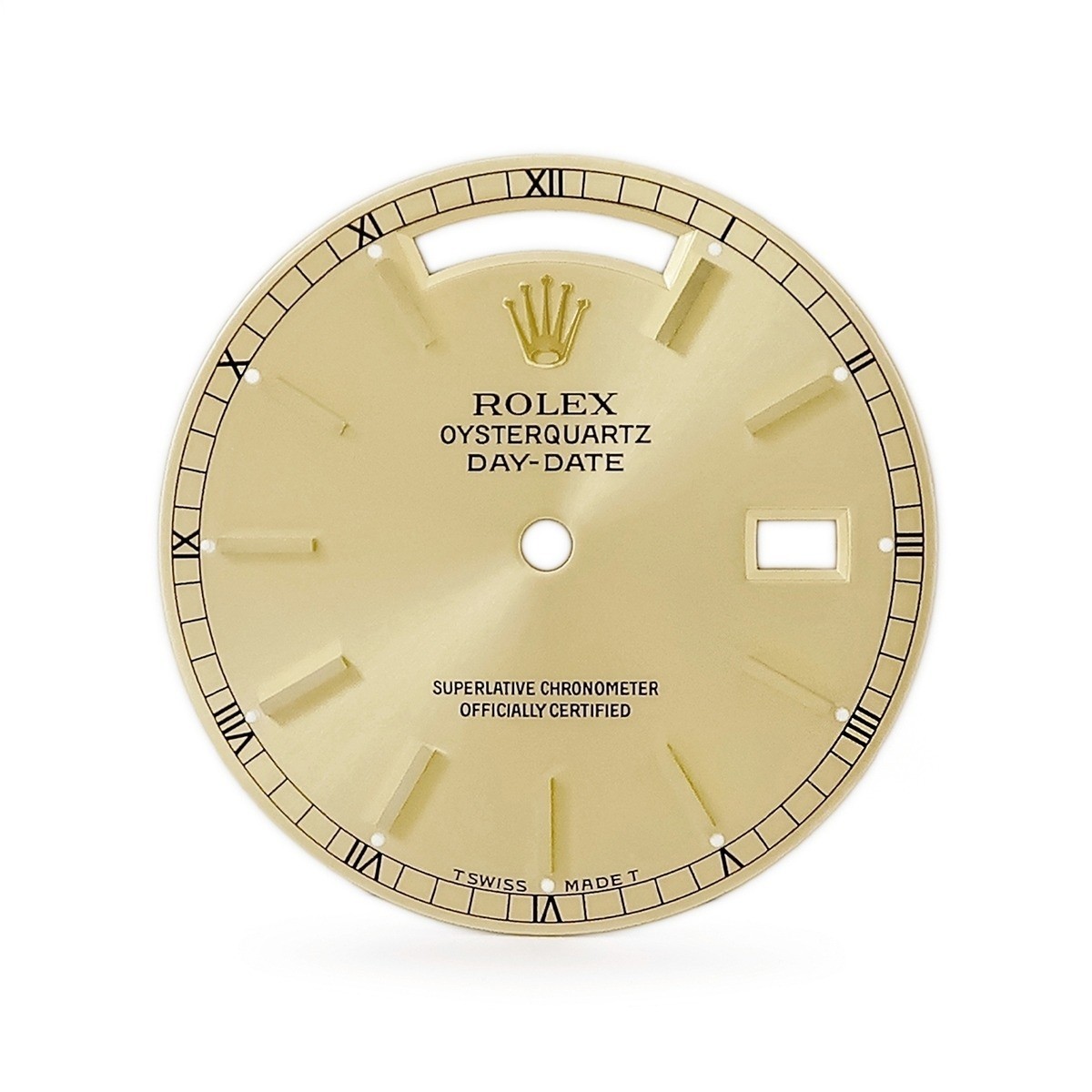 ROLEX Day-Date 19018 Dial 3-Hand Set Champagne Tritium 28.5mm Watch Part