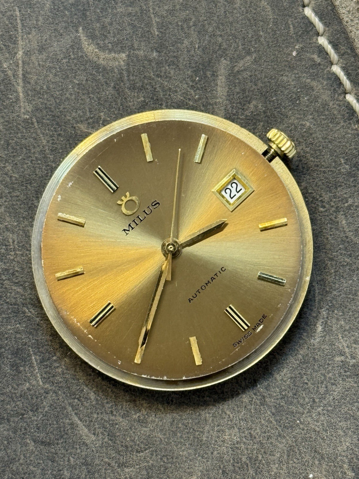 Vintage Milus Automatic Cal 522 Wrist Watch Movement Parts Working