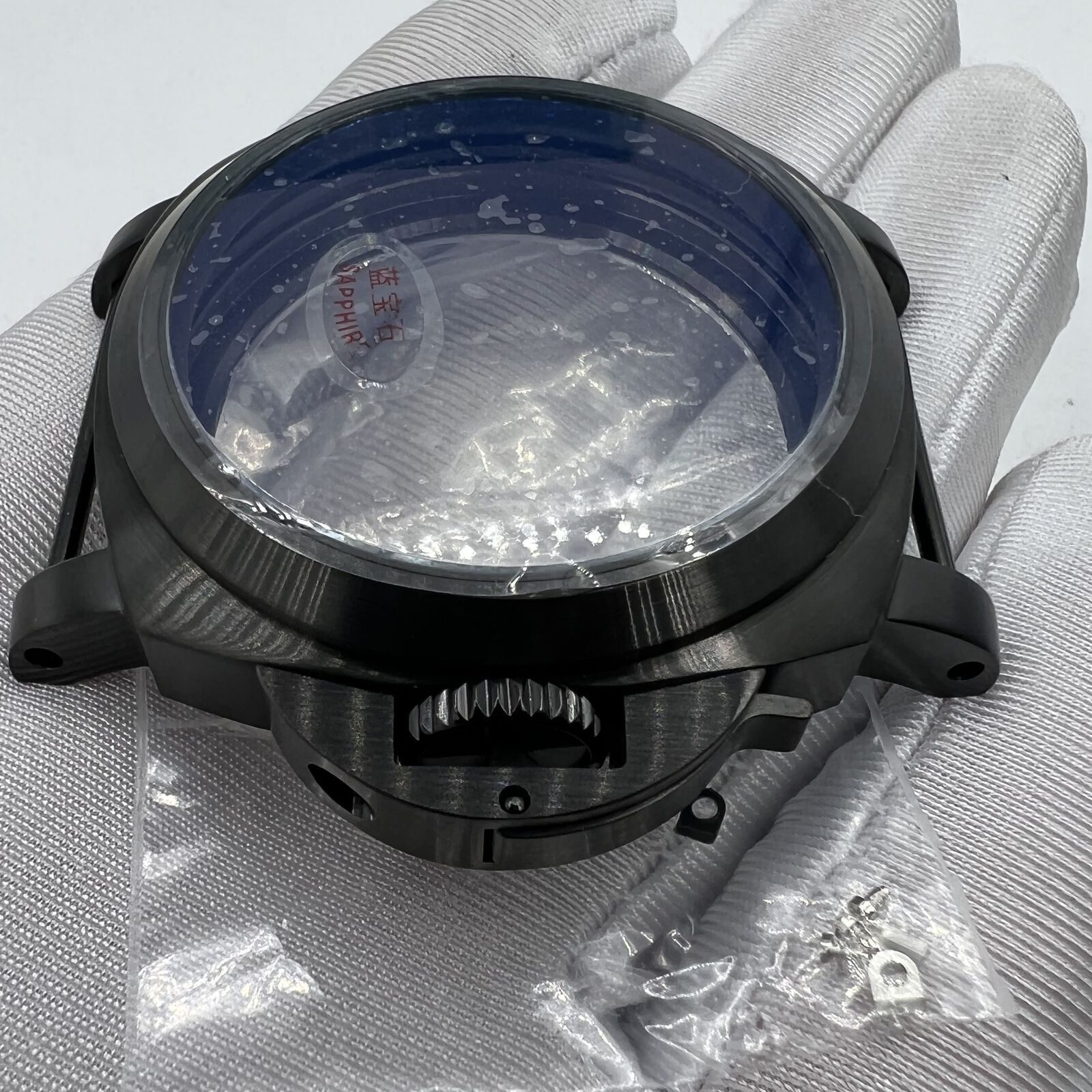 44mm 316L Black Sapphire Glass Watch Case for Seagull ST3600/ST3621/ETA6497/6498