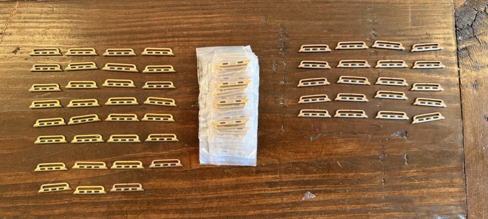 Lot of 89 Apple Watch Band Adapters – 69 Gold + 20 Rose Gold – 32mm Connectors