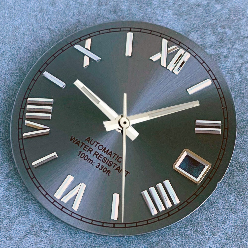 29mm Sunburst Roman Numerals Watch Dial+Hands for Nh35 Nh36 2813 ETA2824 PT5000