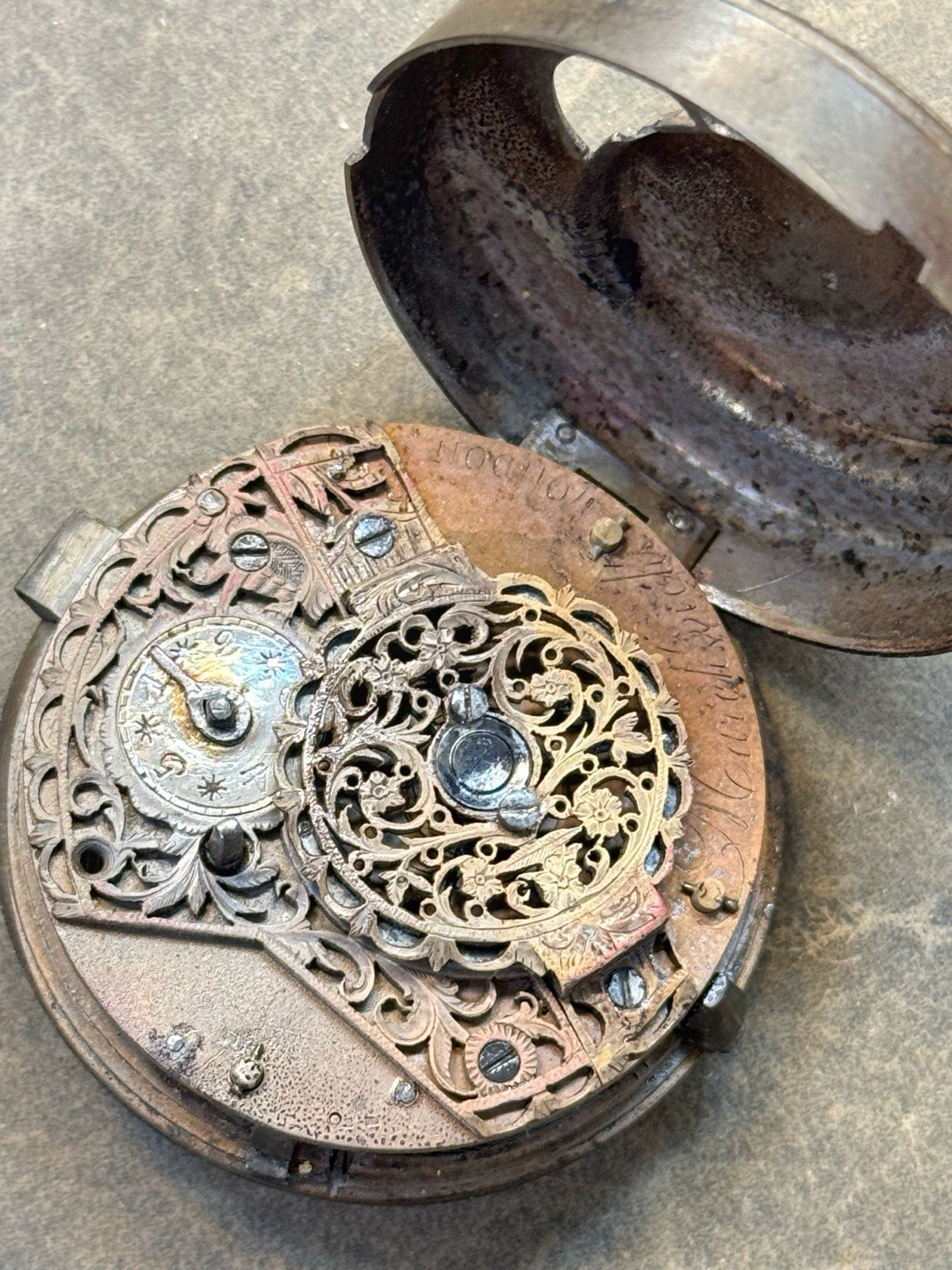 Antique Markwick London Verge Fusee Pocket Watch Movement & Dial Repair