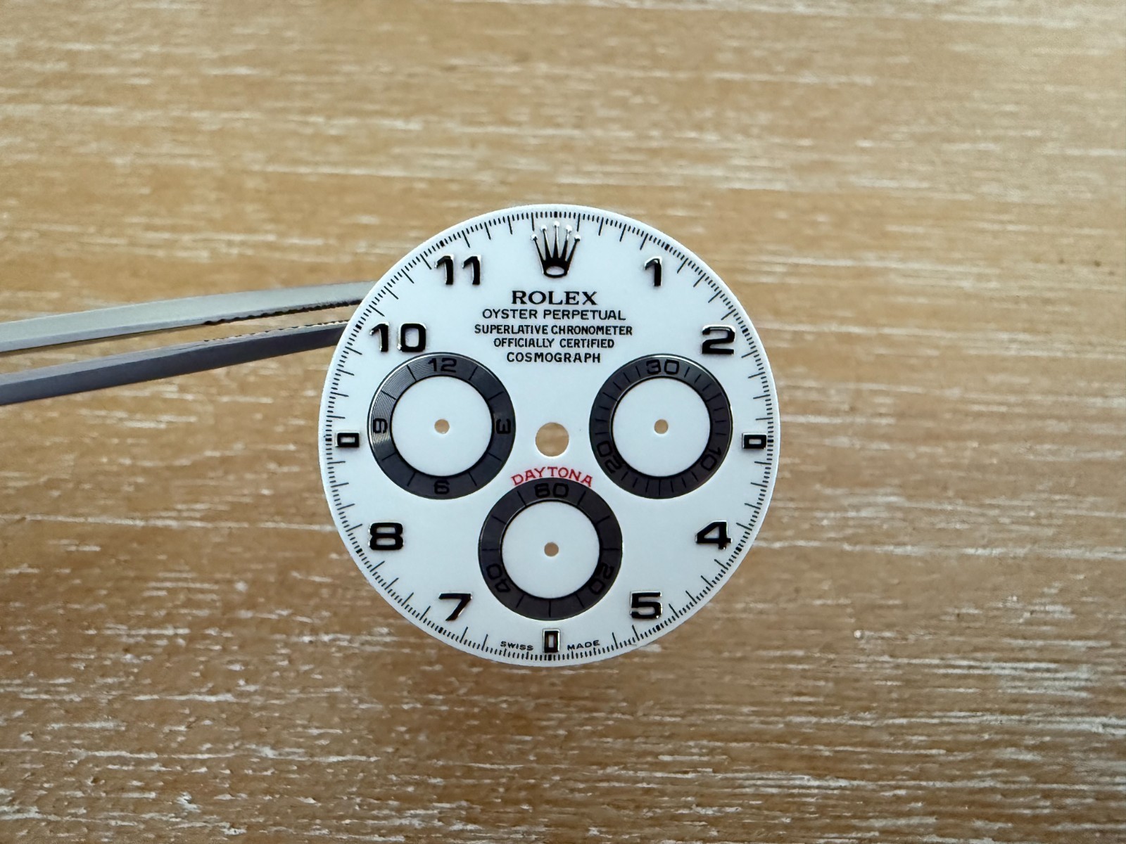 NEW ROLEX DAYTONA WHITE ARABIC NUMERAL DIAL RED DAYTONA PRINT FOR 116509 116519