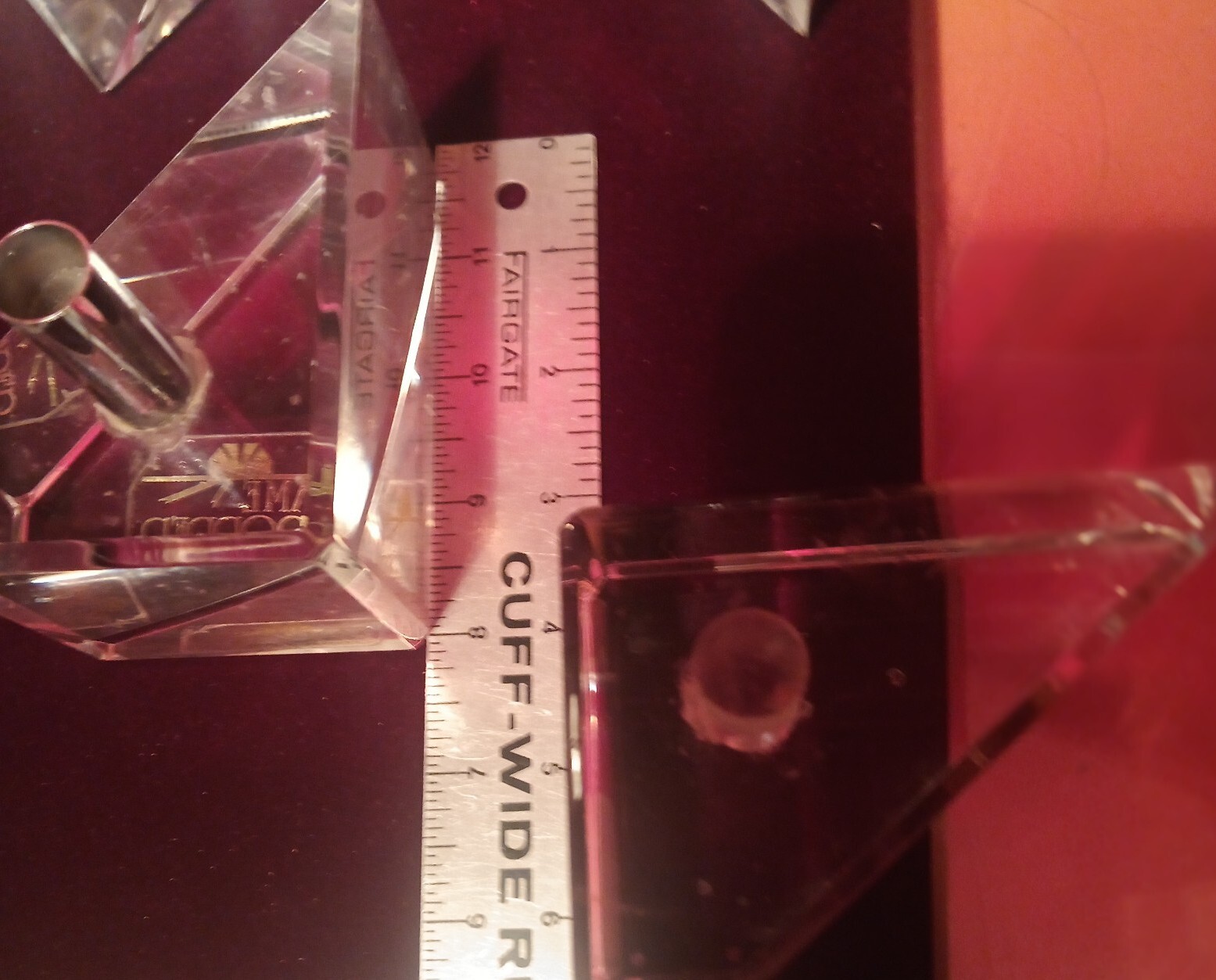 1 CRYSTAL CUT BRACKET WATCH+JEWELS+ GOLD DIAMOND HOLDER TRAYS STAND SHOWCASE VTG