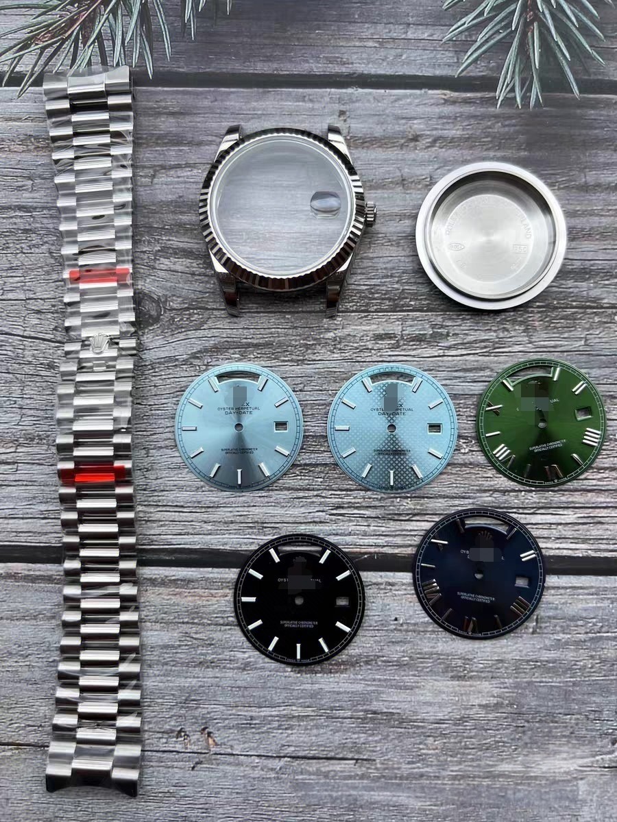 DIY SET for DD 40MM 3255 watch case + dial + hands +904L Stainless Steel Strap