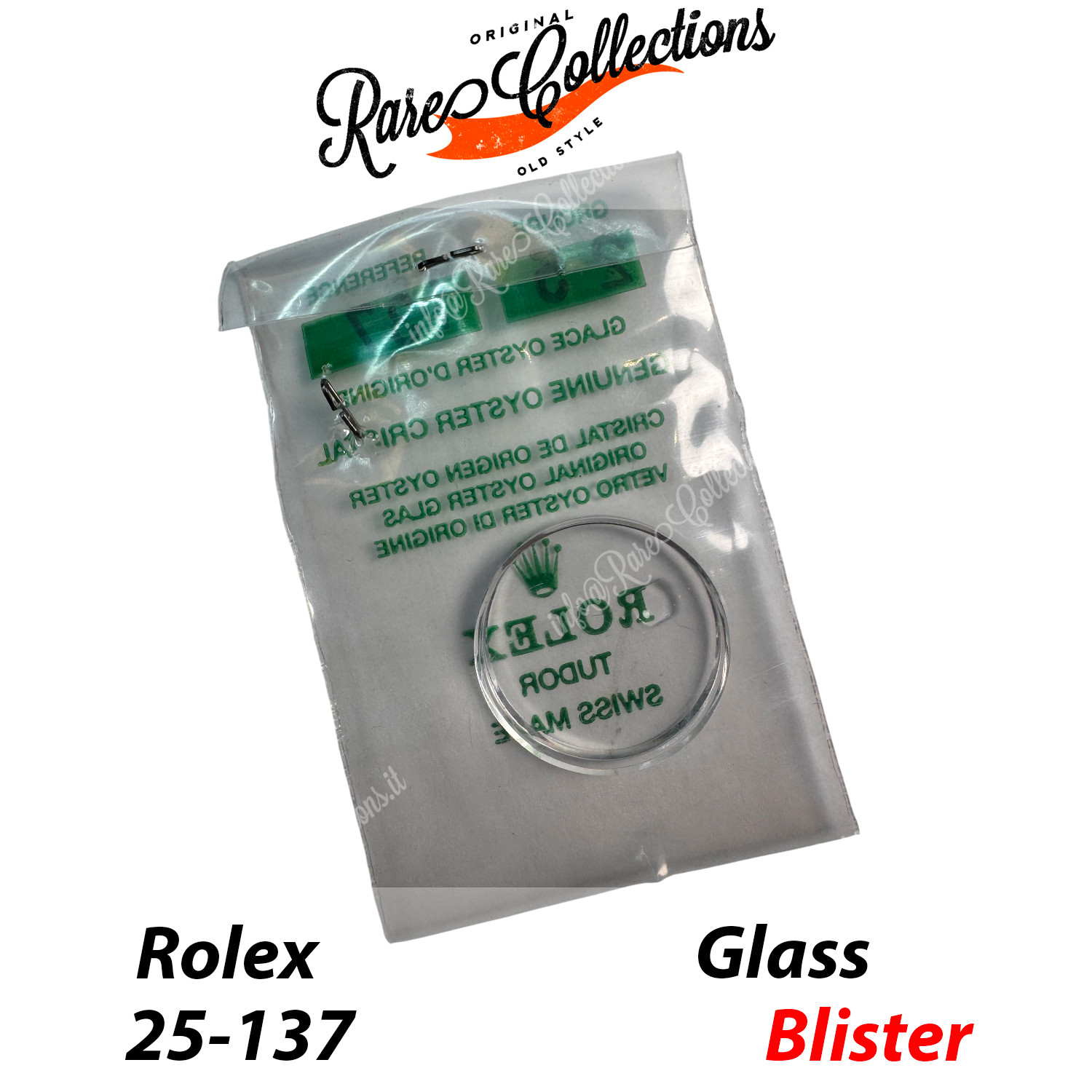 New NOS Blister Plastic Glass for Rolex (code 25-137) Plexy Glass X1
