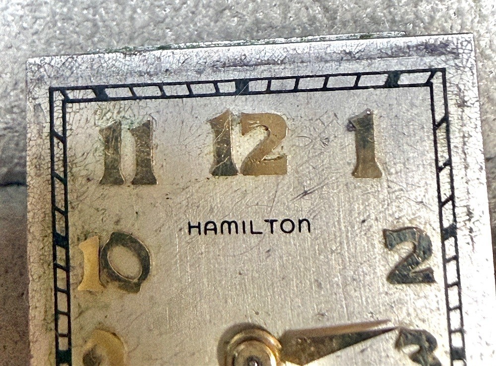 ORIGINAL HAMILTON MANUAL WIND 19J 982 MOVEMENT VINTAGE AS IS
