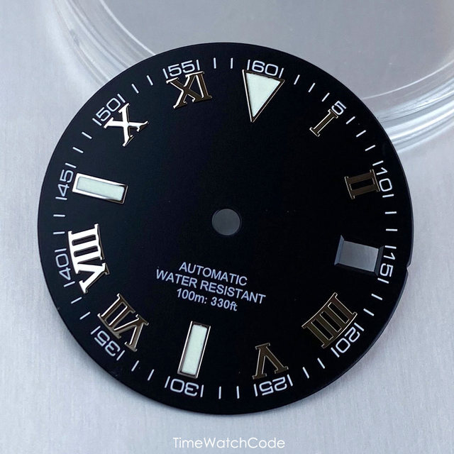 29mm Roman Numerals NH35 Watch Dial Face for NH36 NH38 4R35/36 Sunburst MOD Dial
