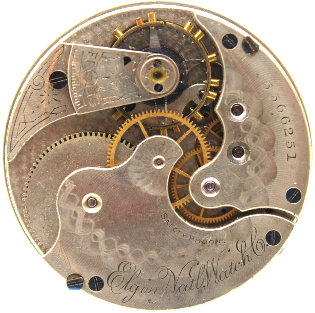 1895 ELGIN POCKET WATCH MOVEMENT 5566251 GRADE 127 16s 11j (QI2)