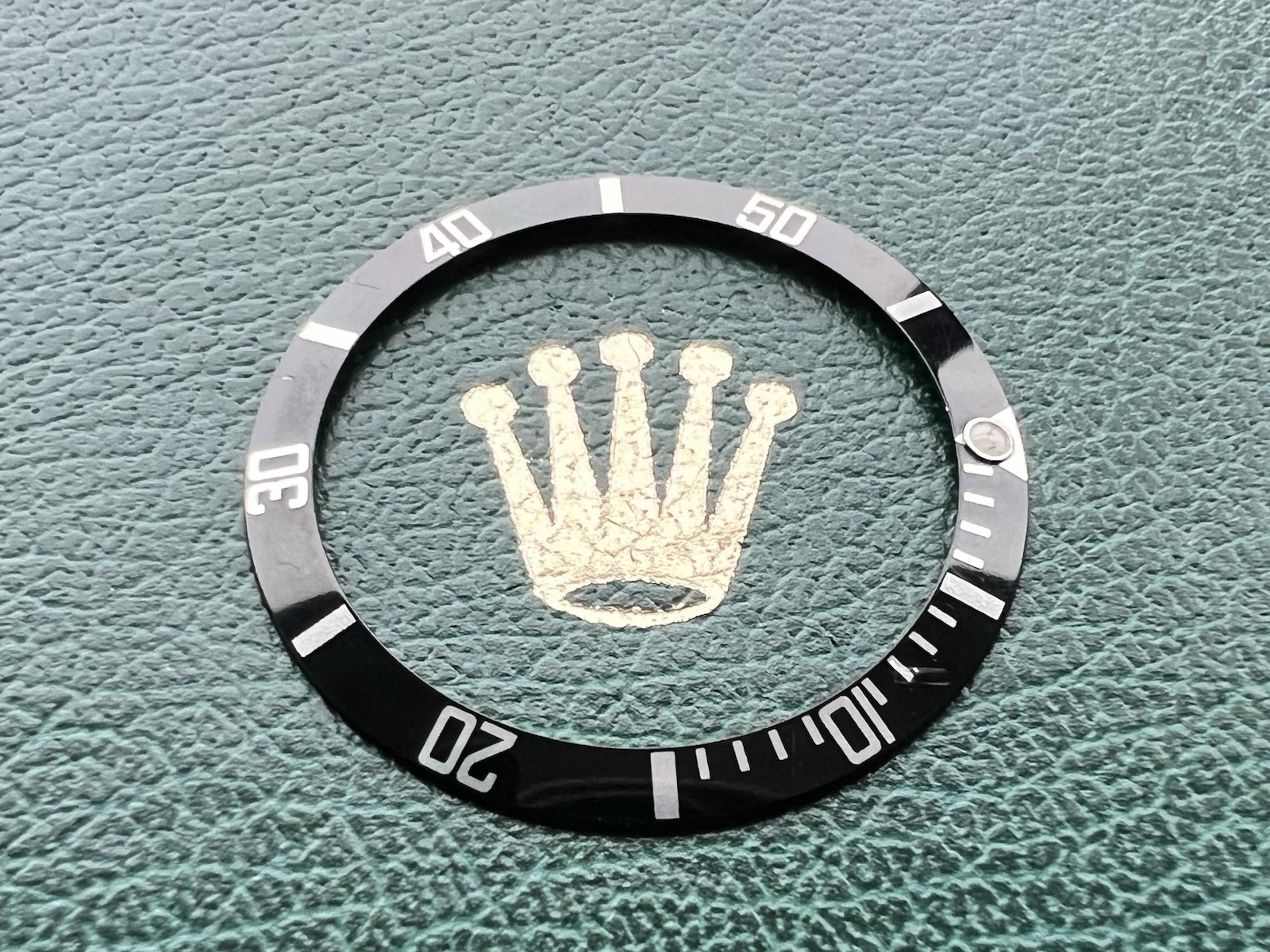 Genuine ROLEX Submariner 16610 16800 168000 “Pointed 4” Black Bezel Insert #1455