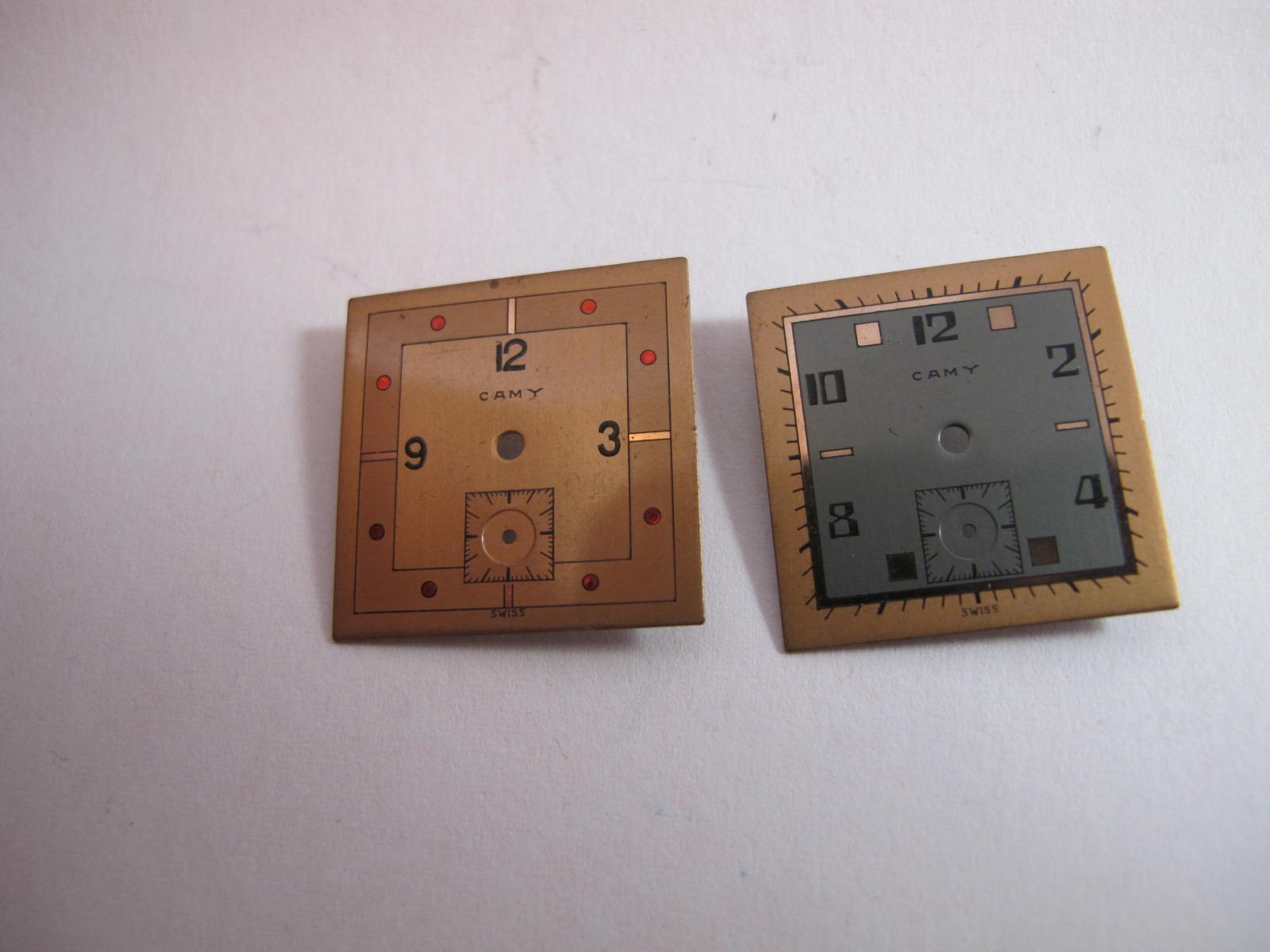 CAMY MENS SWISS GROUP OF METAL WRIST WATCH DIALS