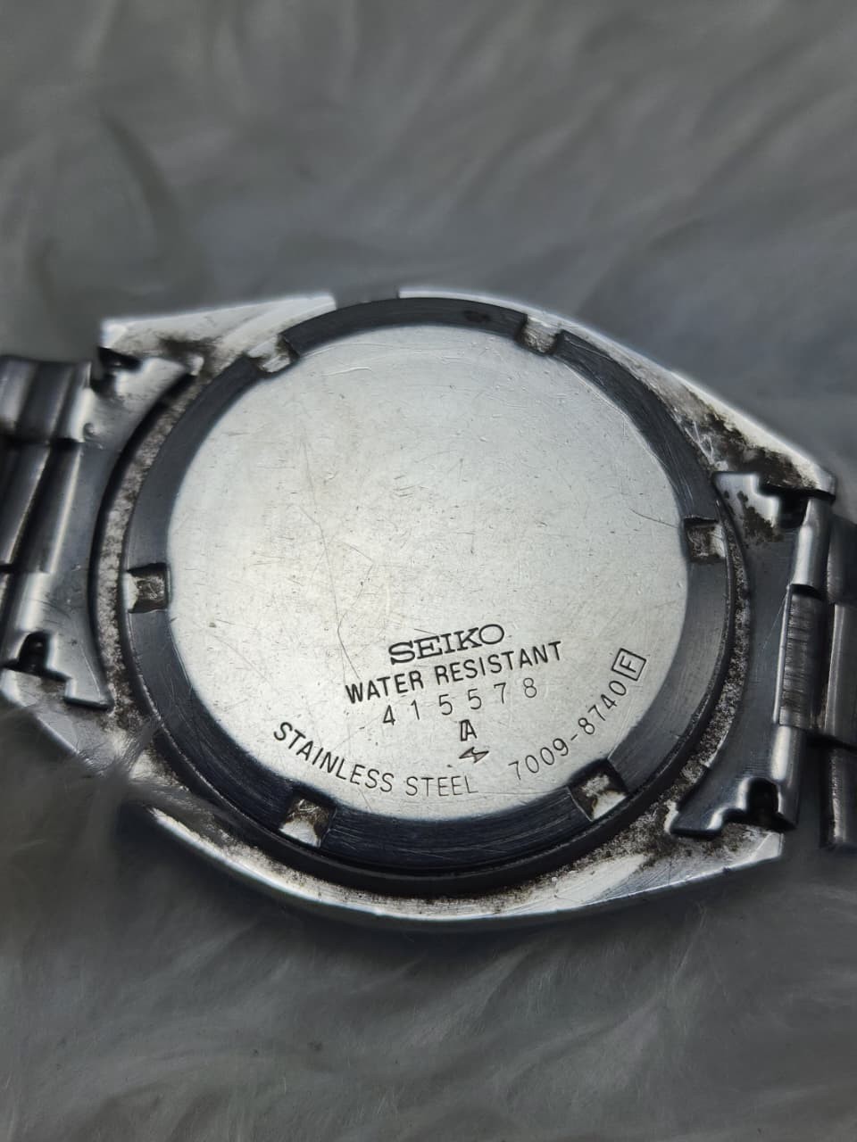 Vintage Seiko Automatic Day Date 7009-8740 Men’s Watch Not Working For Parts Rep
