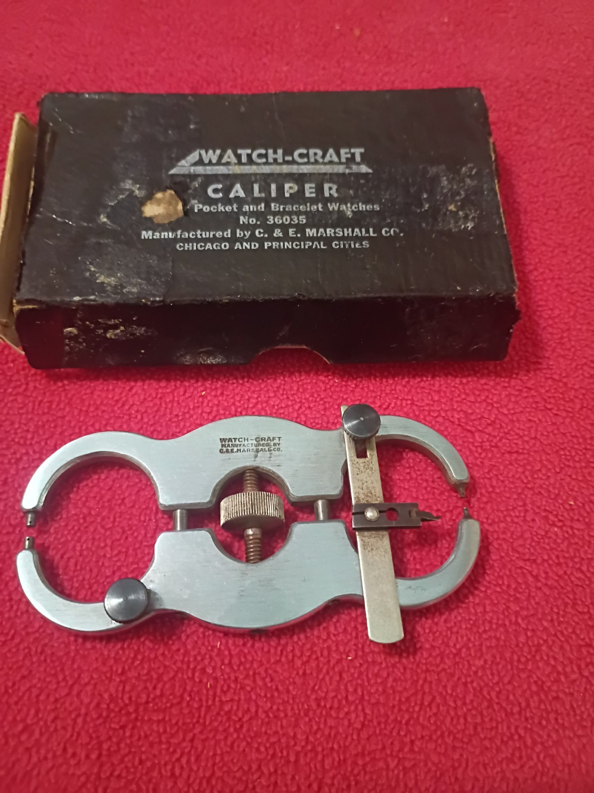 VTG WATCH-CRAFT C&E MARSHALL POISING & BALANCING CALIPER WATCHMAKER TOOL
