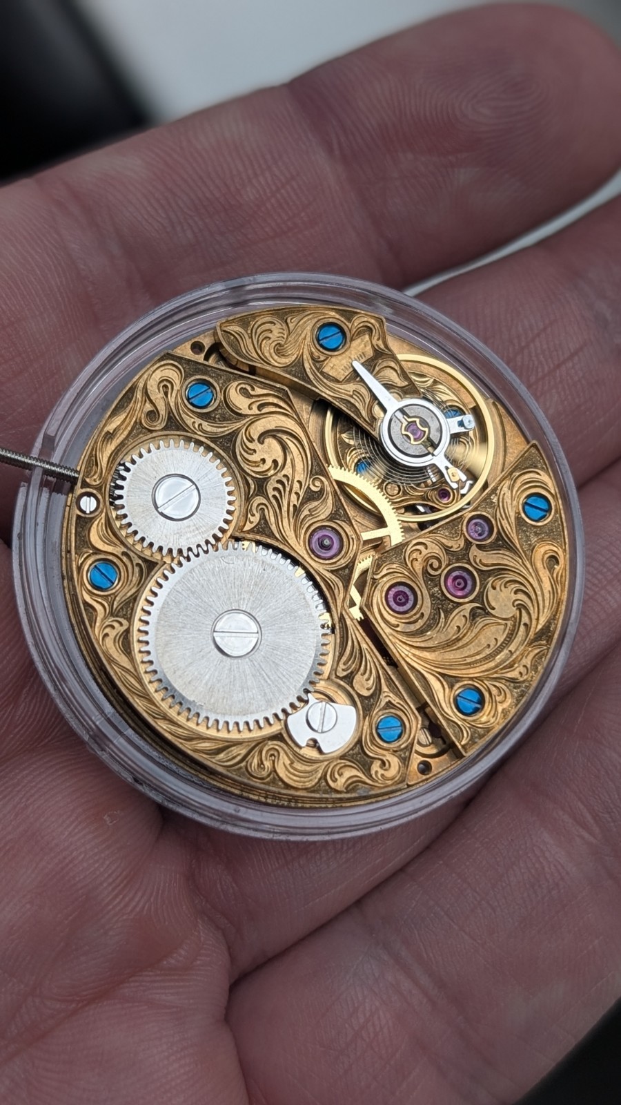 New ST3600 Mechanical Watch Movement – Hand-Engraved, Gold-Plated (6497)