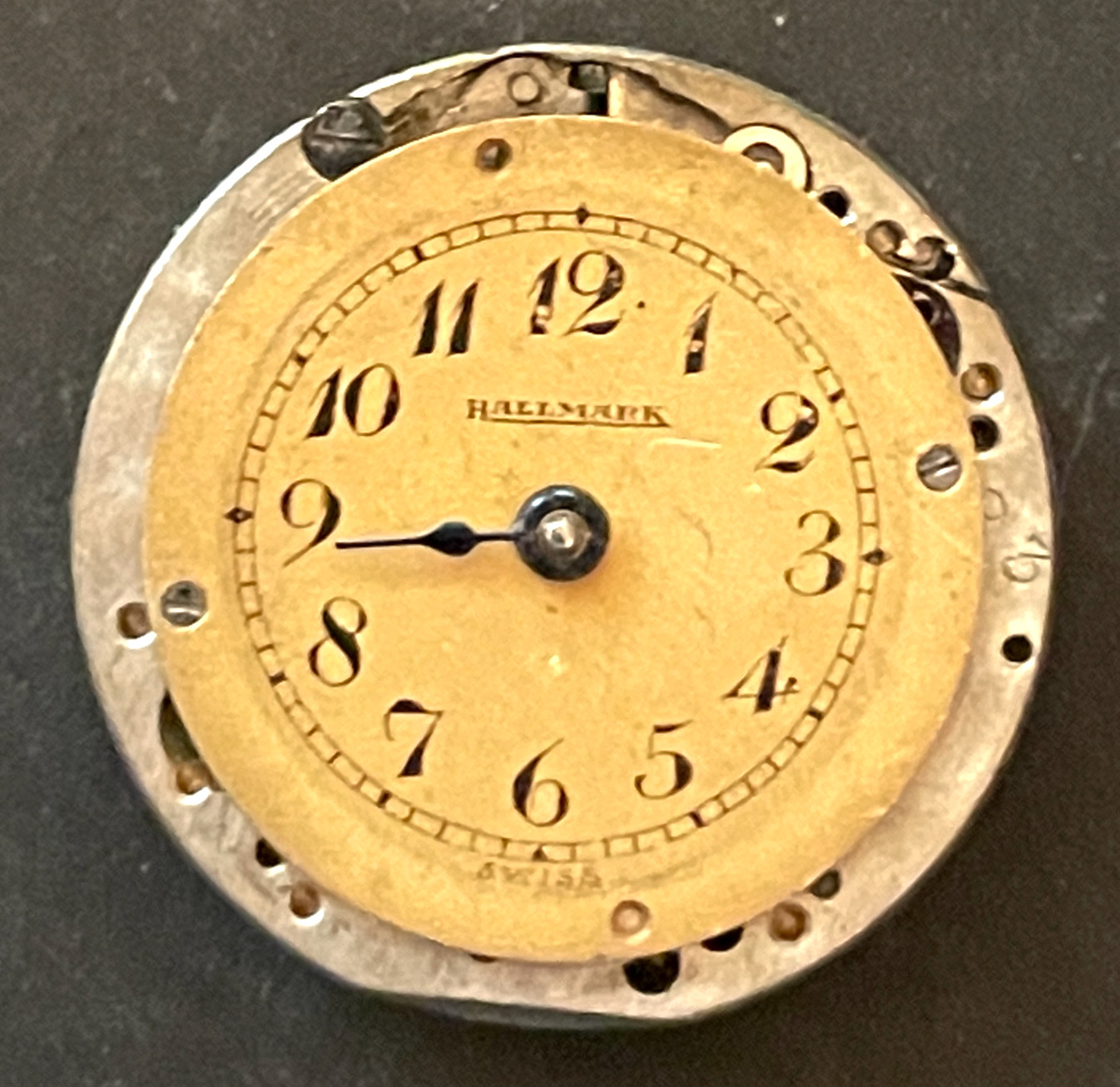 Vintage Hallmark Marvin Pendant Watch Movement Parts/Repair 21.4mm 15j Swiss