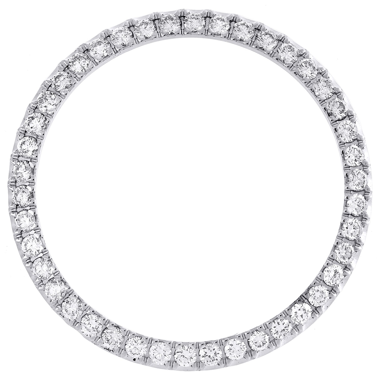 Custom U-Cut Prong Set Diamond Bezel For Rolex DateJust Fits 36mm Watch 1.90 CT.