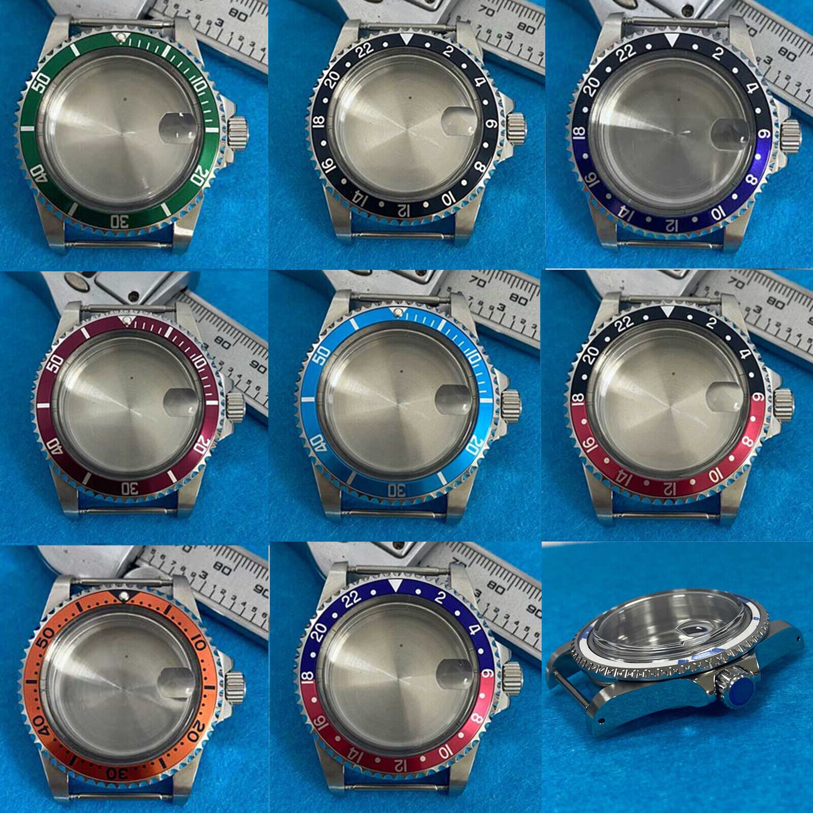 Retro Glass Watch Case 39.5MM Watch Case for NH35 NH36 Mechanical Movement