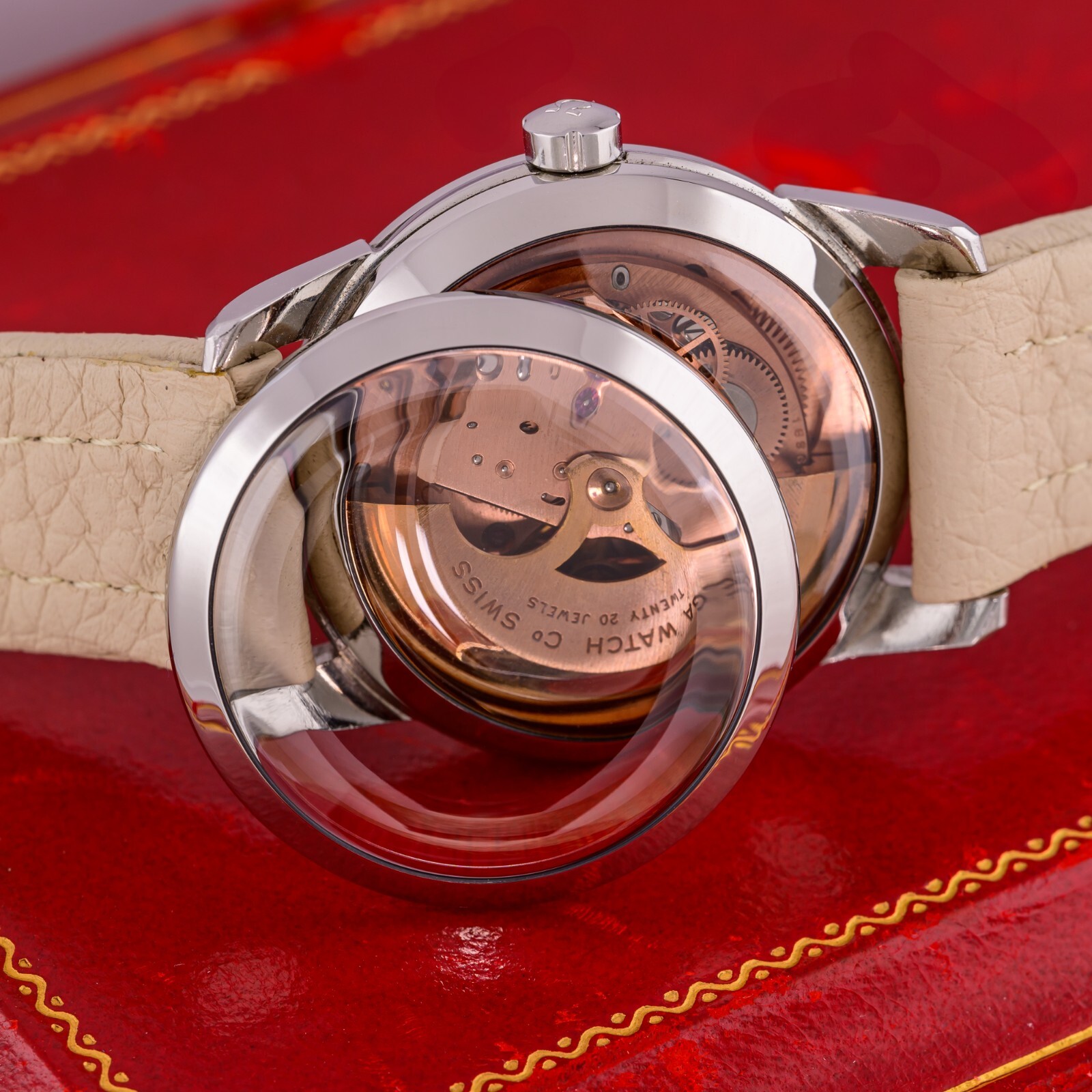 Snap-Back Sapphire Exhibition Caseback for 1950s Seamasters and Constellations